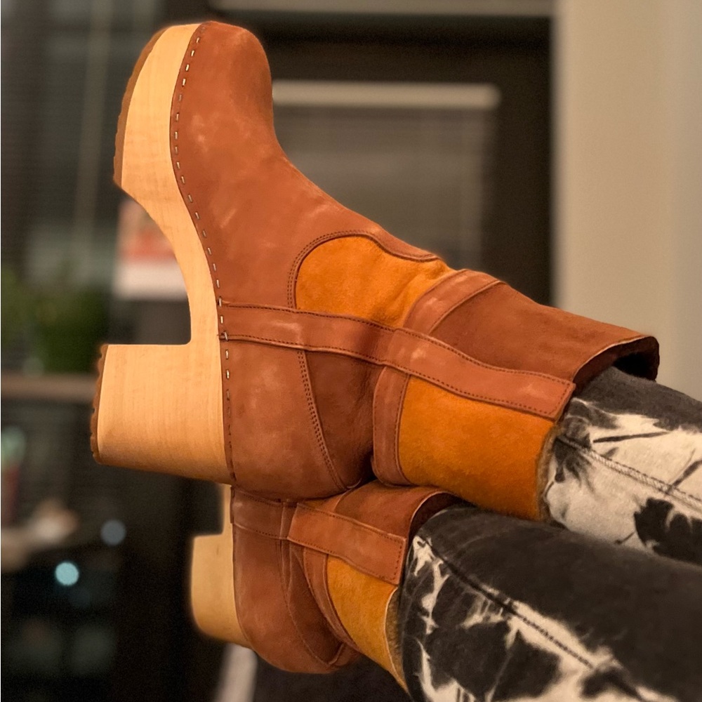 Gorgeous suede Swedish Hasbeens 70s dream!